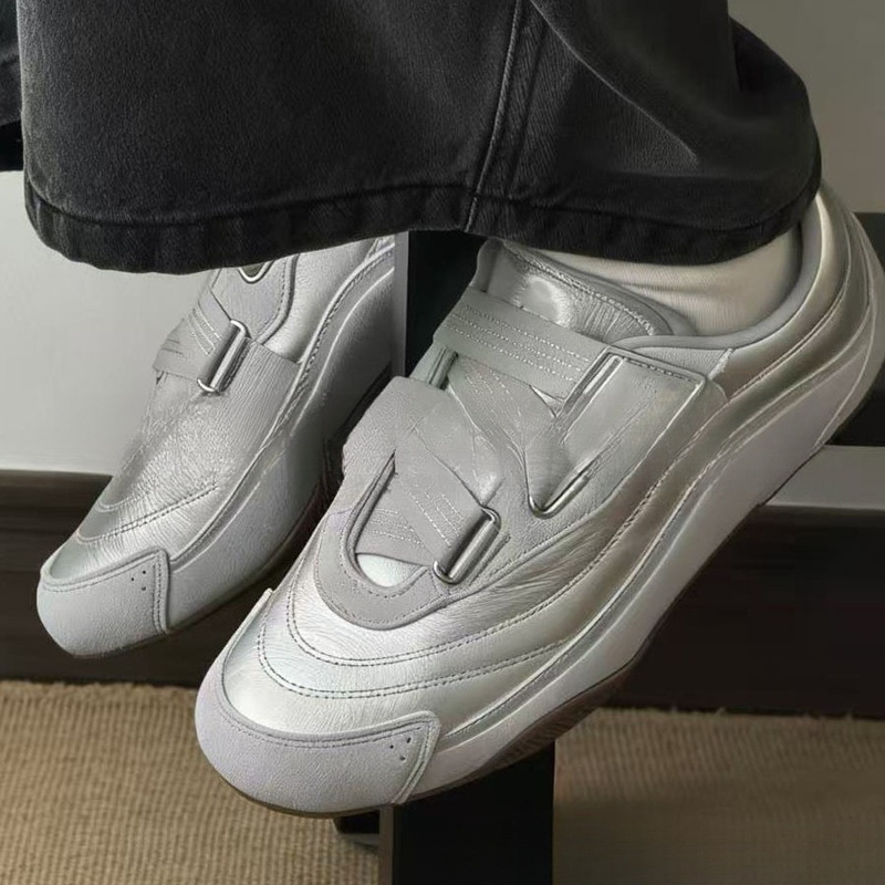 Adidas Fos Ballet-Style Trainers with Cross Straps, Shallow Mouth, Soft Sole, Versatile Mary Jane Casual Shoes for Women, Breathable for Summer
