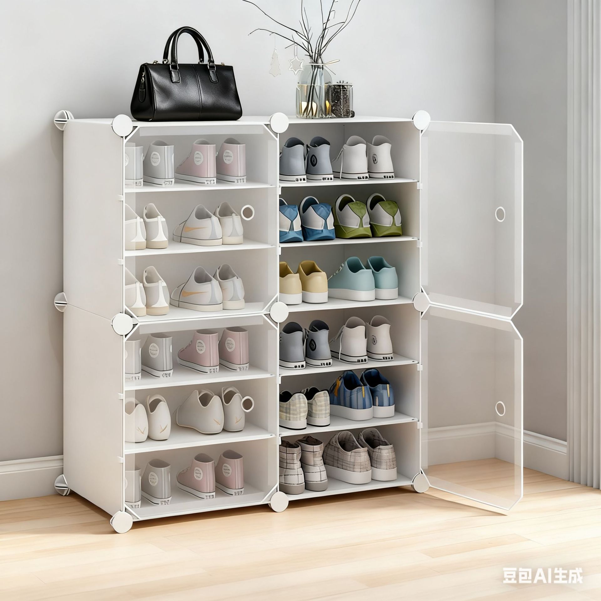 Shoe Rack Dormitory Simple Doorway Multi-Layer Dust-Proof Household Indoor Good-Looking Economical Storage Artifact Small Shoe Cabinet