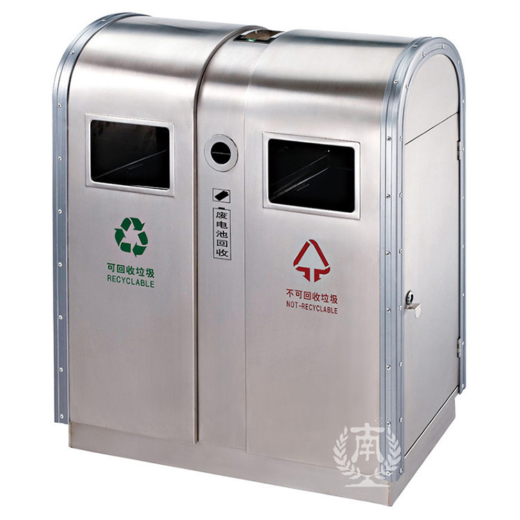 Street Stainless Steel Outdoor Trash Bin Southern GPX-220 Residential District Luggage Box Sorting Garbage Outdoor Bucket