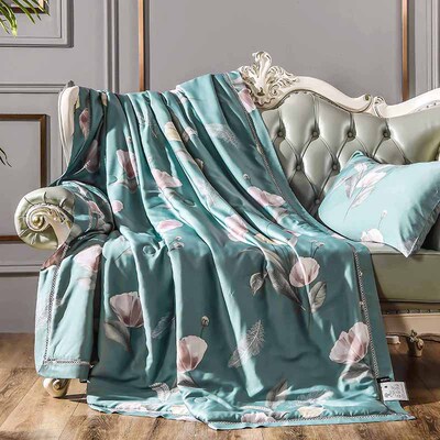 2021新品天絲空調被單人雙人萊賽爾春夏涼爽薄被子可水洗夏涼被