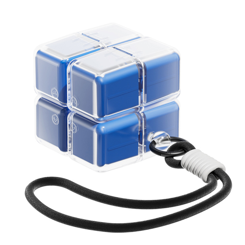 Caja de medicamento de cubo magnético de absorción personalizada portátil con cuerda de suspensión, caja de paquete, caja de almacenamiento de medicamentos de tres comidas al día