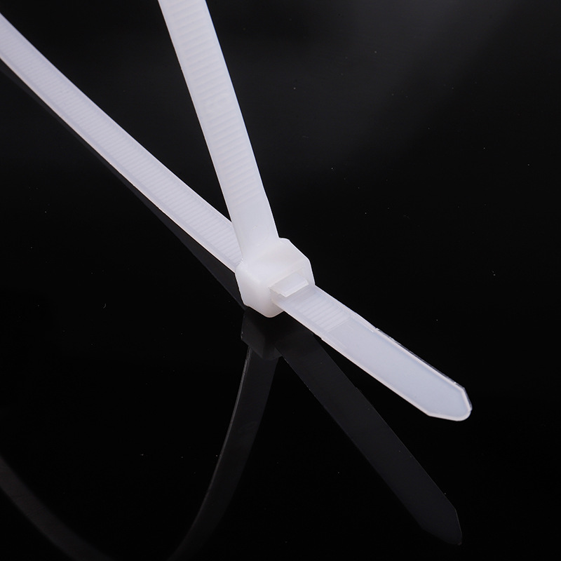 自锁式尼龙扎带12mm50条白色塑料扎带捆线带 耐寒抗老化束线带