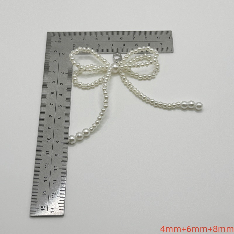 13호 모조진주 땋은 리본