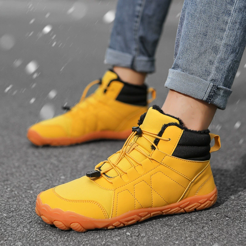 Трансграничные зимние новые мужские снежные сапоги противоскользящие теплые толстые подошвы