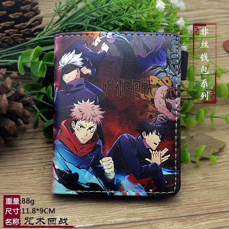 Jujutsu Kaisen, мультяшный бумажник, держатель карт на молнии, оптовая продажа