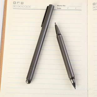 Manufacturer Supplies Two-In-One Metal Signature Pen Gun Gray Eternal Pencil Black Technology Pen-Free Business Ballpoint Pen