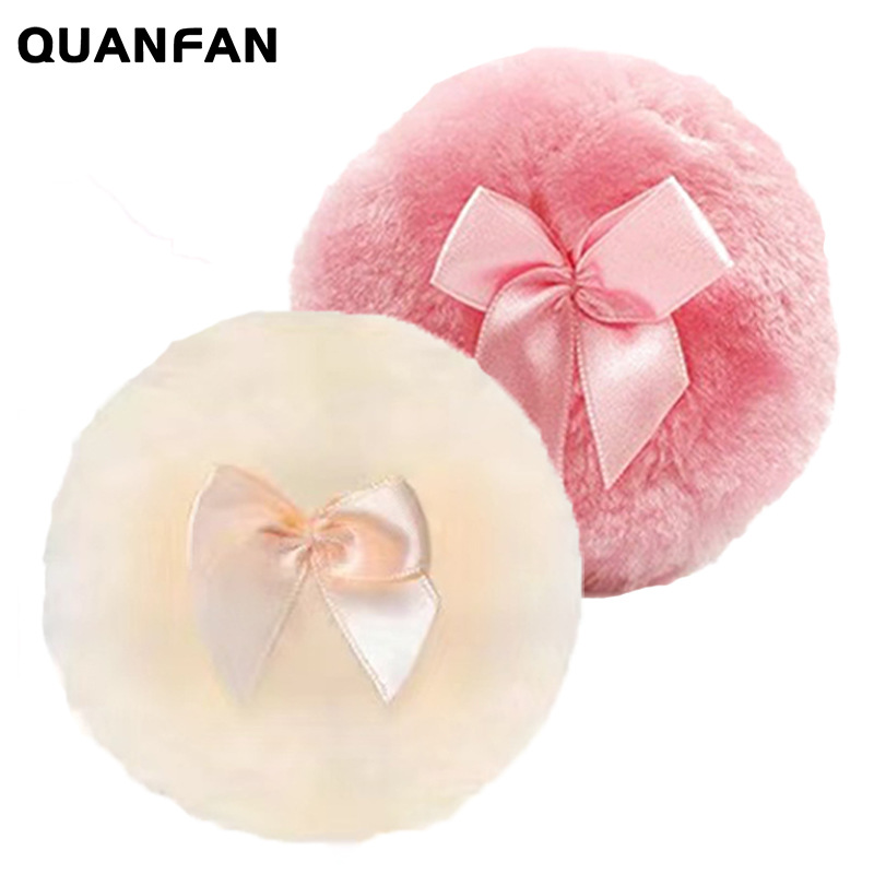 Soporte de terciopelo polvo de cuerpo puff polvo soplo largo esponjoso esponja esponjoso polvo suelto polvo denso pastel de maquillaje de reemplazo