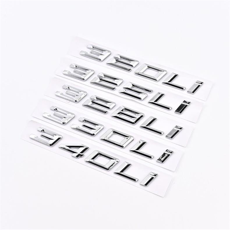 BMW 320Li car stickers, 325Li lettering, 328Li rear emblem, 330Li displacement badge, 340Li car emblem, modification