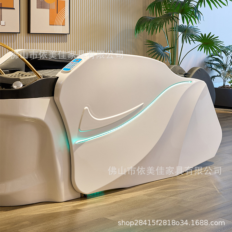 Cama de lavado de cabello de masaje eléctrico, cama de circulación de agua de tratamiento de cabello a temperatura constante, cama de curado de cabello de fumigación, cama especial para salón de peluquería de alta calidad