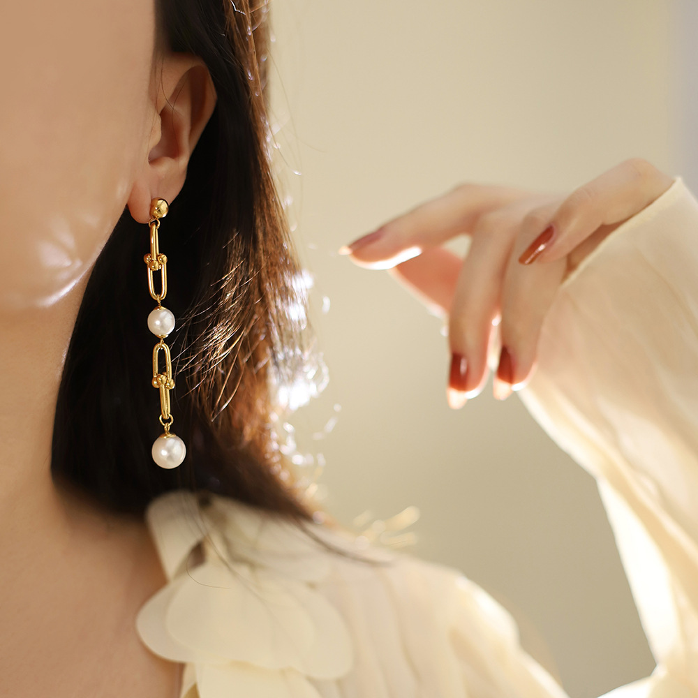 Model Show Horseshoe Stainless Steel Earrings