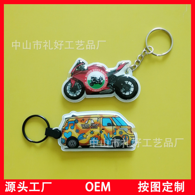 PVC钥匙扣灯工厂 卡通按压LED灯带灯锁匙链挂件发光灯扣 小礼品