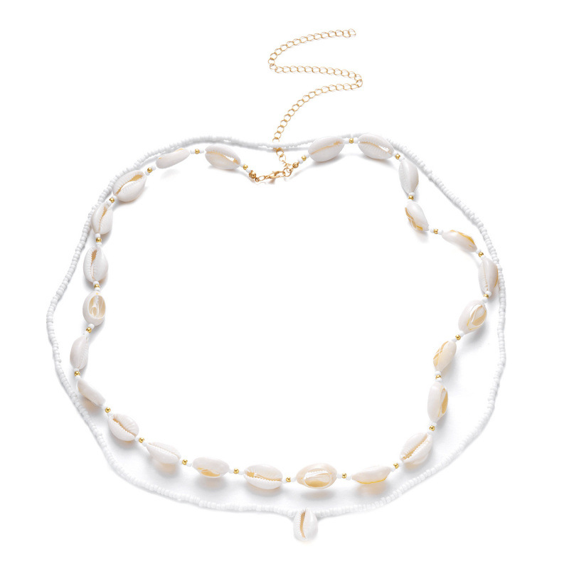 Cadena de cintura con cuentas de conchas para la moda de verano, cadena corporal multicapa bohemia versátil hecha a mano para mujeres al por mayor_voghion.com
