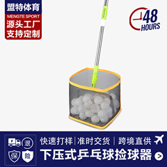 乒乓球捡球器便捷可伸缩大容量专业设计不锈钢耐磨尼龙捡球器批发