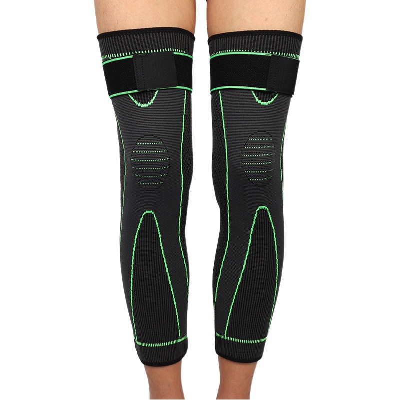 Sports Knee Brace with Compression Straps for Running, Hiking, Fitness, and Cycling; Long Strap Knee Brace with Mugwort for Warmth