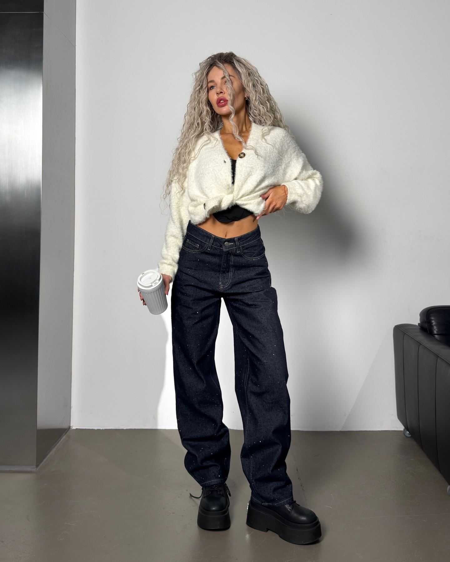 2026 Spring New Niche Design Rhinestone Pants European And American Style Loose Straight Casual Versatile High-Waisted_ecoleips.com