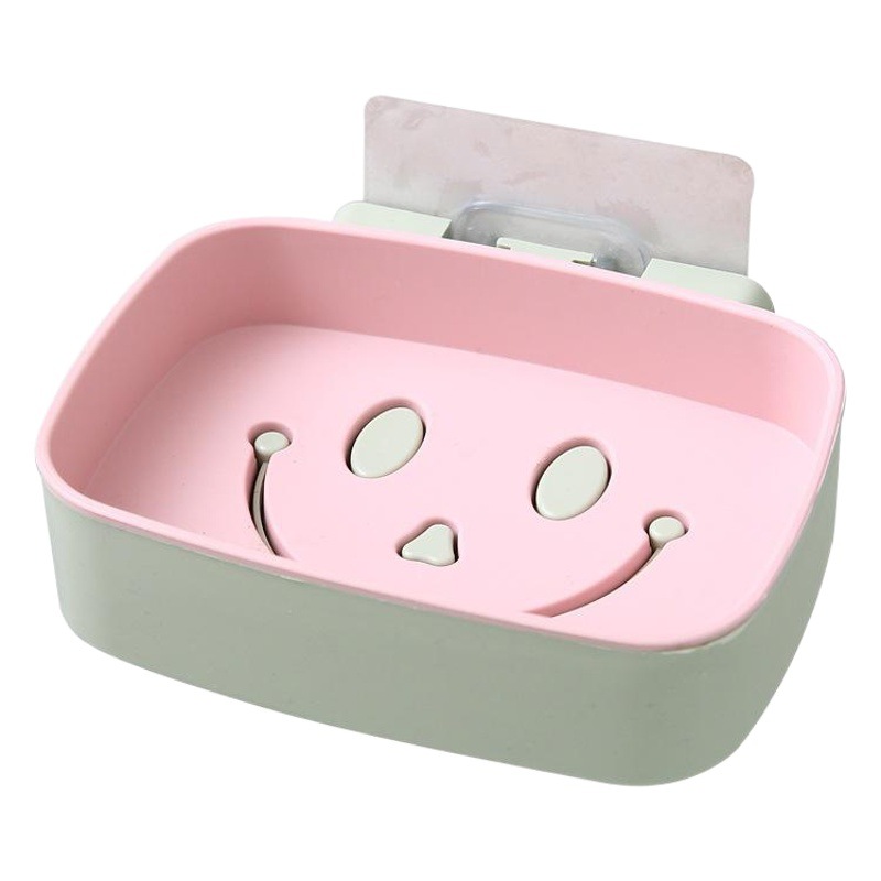 Caja de jabón Desagüe de doble capa con agujeros, anti-moho, antibacteriano, baño, caja de almacenamiento de jabón creativo de lujo ligero