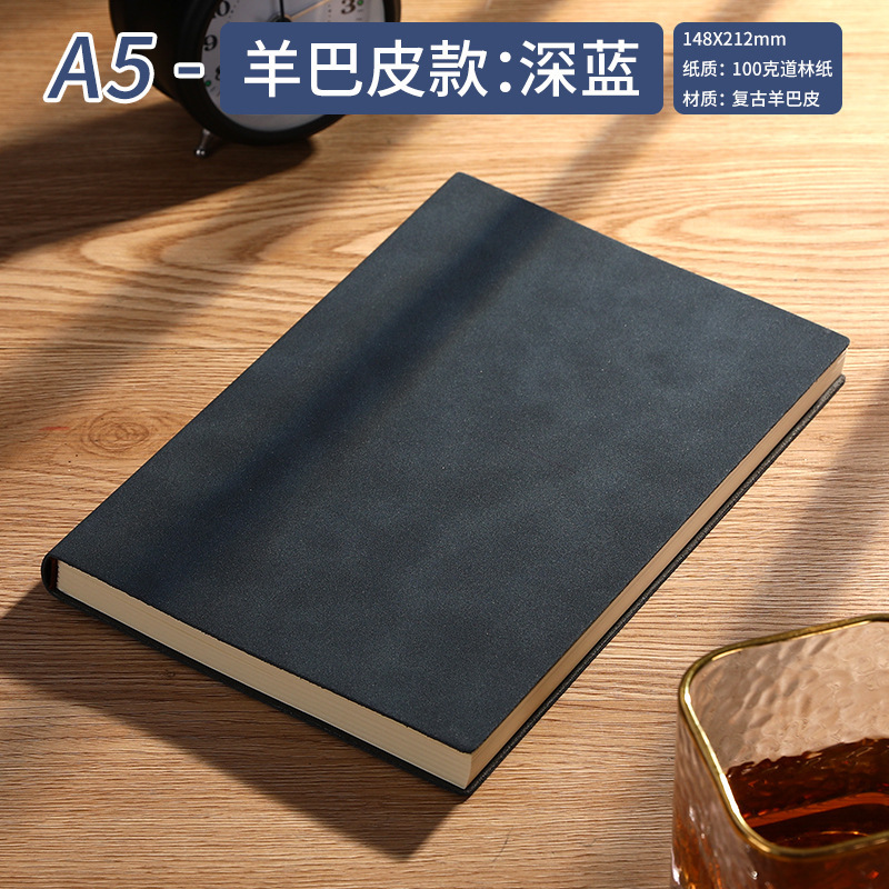 Sheepskin A5-dark blue