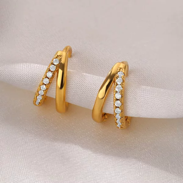 Cross-border New Accessible Luxury Stylish Trendyy Earrings Stainless Steel Fashion Simple Gold-plated Oil Drop Earrings for Women Wholesale
