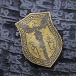 藏传牦牛骨六字真言三界牌吊坠牛骨头骨文玩佛珠配饰饰品