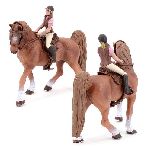 Children's simulation animal toys wild animal model set horse white horse thousand li horse athletic rider jockey