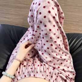 韩系休闲波点印花睡裤女夏季新款高腰大码宽松遛弯长裤百搭家居裤