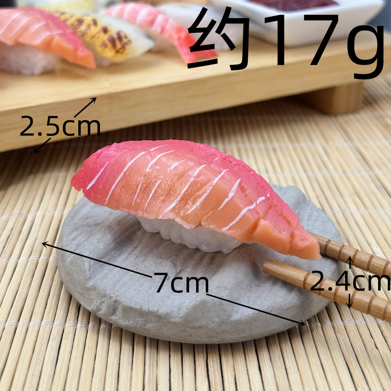 Simulación sushi modelo de juguete para niños japonés comida grande adornos tiro Decoración Accesorios salmón cocina rebanada