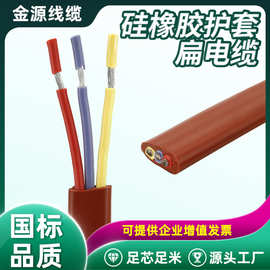 厂家供应硅橡胶绝缘硅橡胶护套扁电缆YGCB YGZB扁平柔软电缆电线