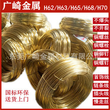 供应H62冷镦黄铜线3.4mm4.3mm5mm螺丝铆钉黄铜线 黄铜盘圆冷镦线