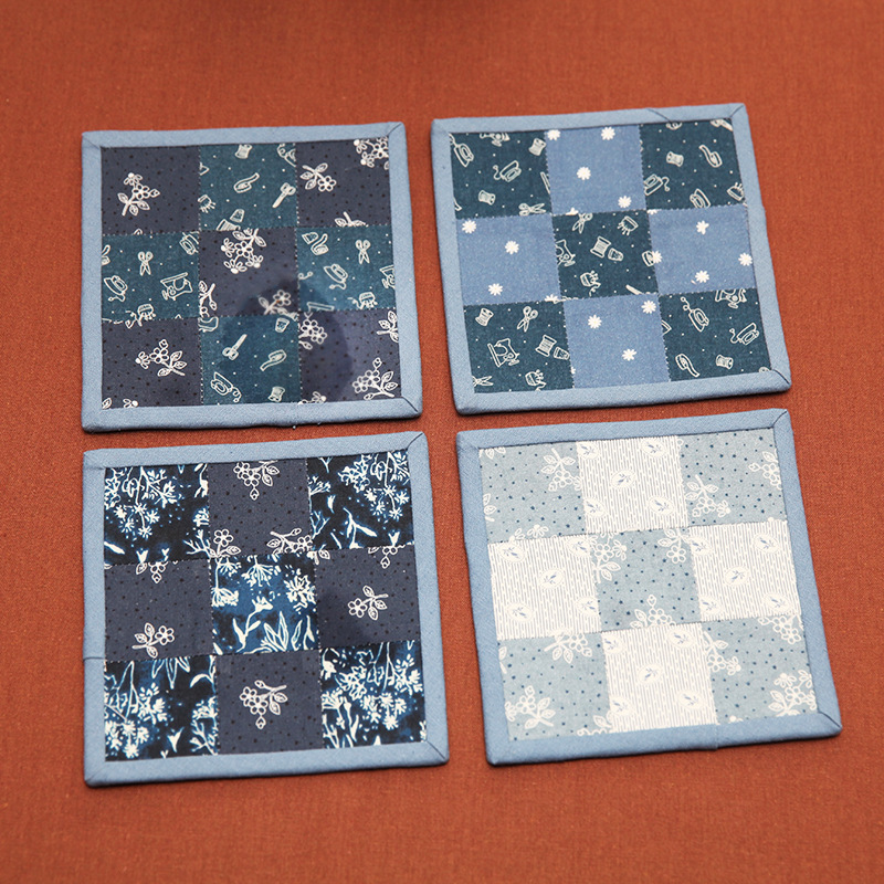 Primer paño teñido estera de té hecho a mano DIY patchwork corredor de mesa bordado Lu bordado estera de la placa de té Zen camino de mesa té arte de la vendimia toalla de té