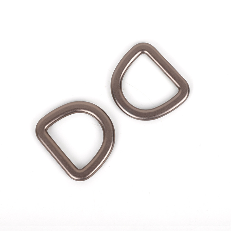 Hebilla de aleación de aluminio con forma de D para collar de mascotas, accesorio para mochila, herraje metálico, hebilla semicircular en forma de D para correas.