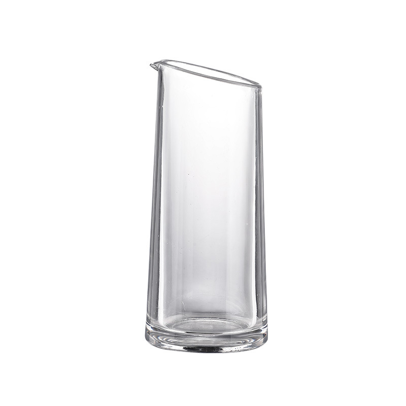 Acrílico cónico botella de vino negro transparente con boquilla botella de plástico barra inclinada botella de jugo botella de vino