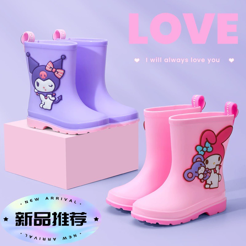 Sanrio Hello Kitty, детский дождевик, нескользящая обувь, сапоги, туфли