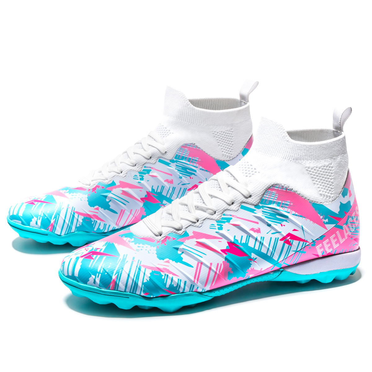 2025 nuevos zapatos de entrenamiento transfronterizos de entrenamiento deportivo transfronterizos de clavos largos zapatos de fútbol juvenil masculino y femenino zapatos de fútbol