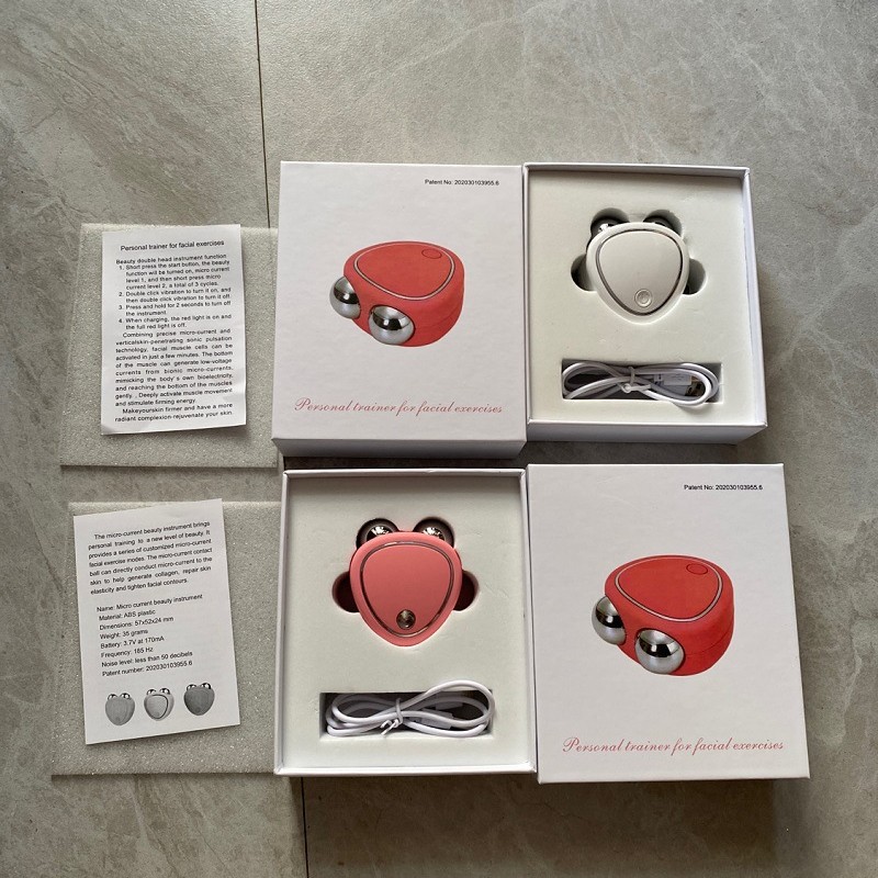 Dispositivo de belleza microcorriente transfronterizo mejorado, masajeador con rodillo, masajeador adelgazante facial en V, masajeador de belleza, dispositivo adelgazante facial 3D