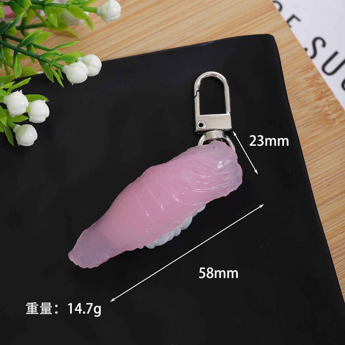 PVCファッションシミュレーション日本式寿司キーホルダー写真撮影シミュレーション食品道具学生かばんDIYストラップ