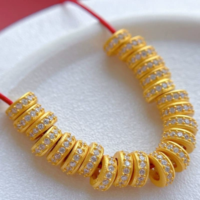 and White Rhinestone Spacer Spacer | Zərgərlik ara hissələri