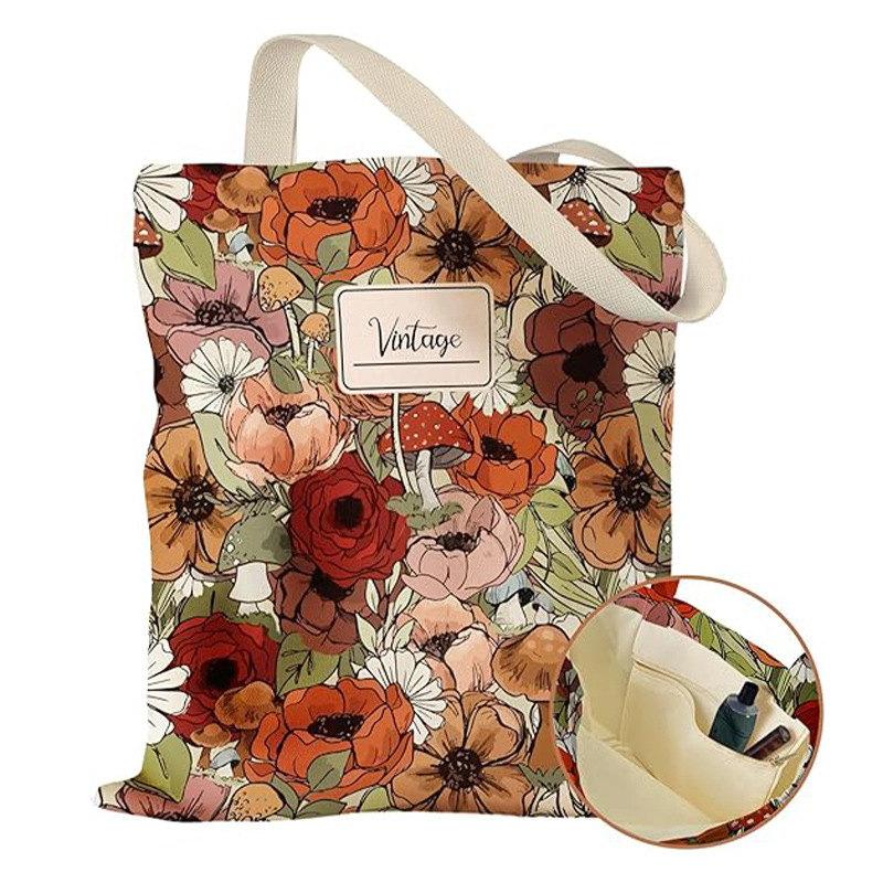 letras inglesas canciones impresión bolsas de lona bolsas de hombro bolsas plegables bolsas de mano bolsas de compras Amazon explosión comercio exterior