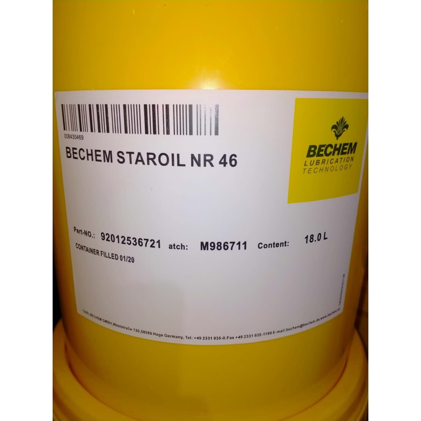 倍可BECHEM Staroil KNT32 LV46 G460 HVI46 NR 32 68 100润滑油