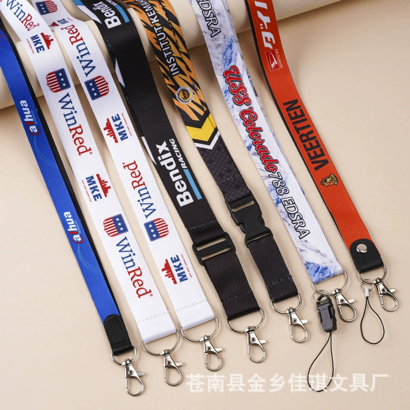 Рабочий значок, фирменный ремешок, большое количество, предпочтительная печать, теплопередача, трафаретная печать, ремешок, веревка для значка, ремешок с печатью логотипа
