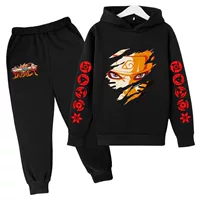 Naruto Аниме Наруто с принтом с капюшоном Фархат брюки Наруто Мальчик Девочка Харадзюку Куртка