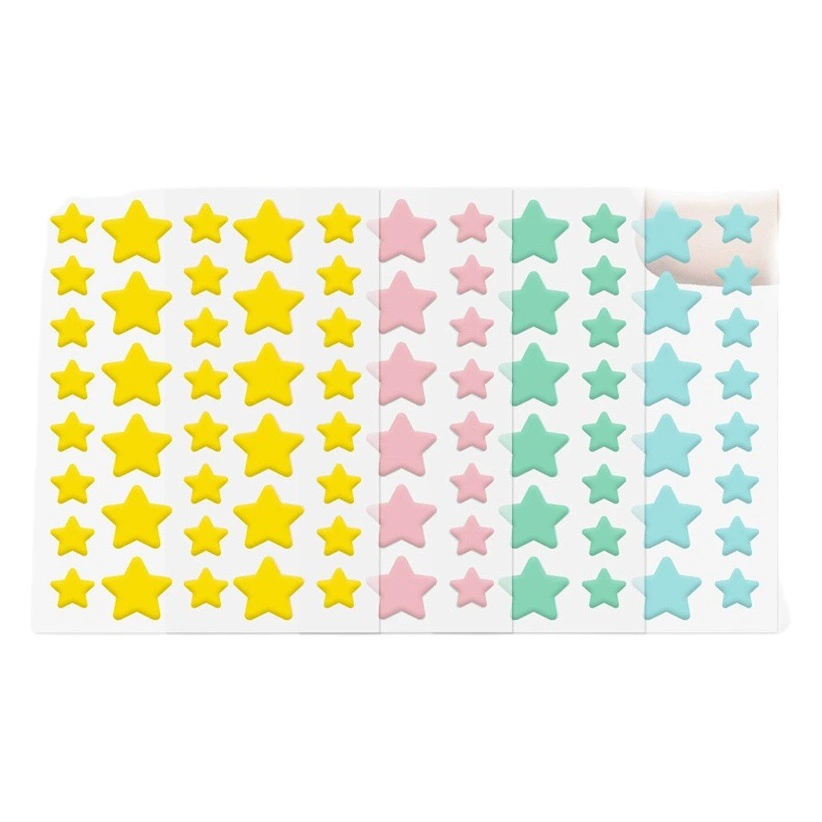 Наклейки YM для маскировки несовершенств кожи, цветные, в форме звезды, из полиэтилена, прямые поставки от производителя, цветные наклейки для маскировки, наклейки-корректоры в форме шипов.