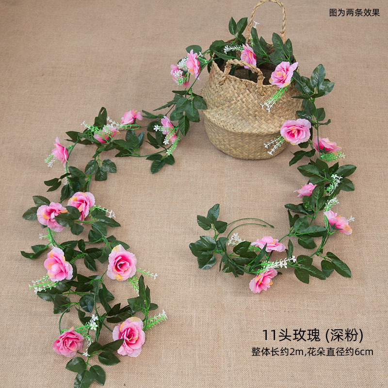 장미 10송이 - 진한 분홍색