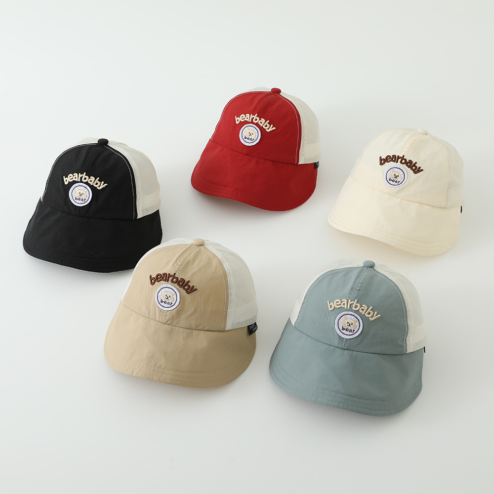 Sombrero de bebé primavera y verano estilo fino de secado rápido y transpirable sombrero de protección solar de ala grande sombrero para el sol lindo para bebés versión coreana