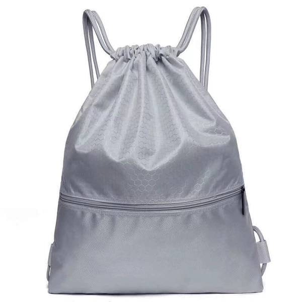 16 string light panel drawstring pocket gray