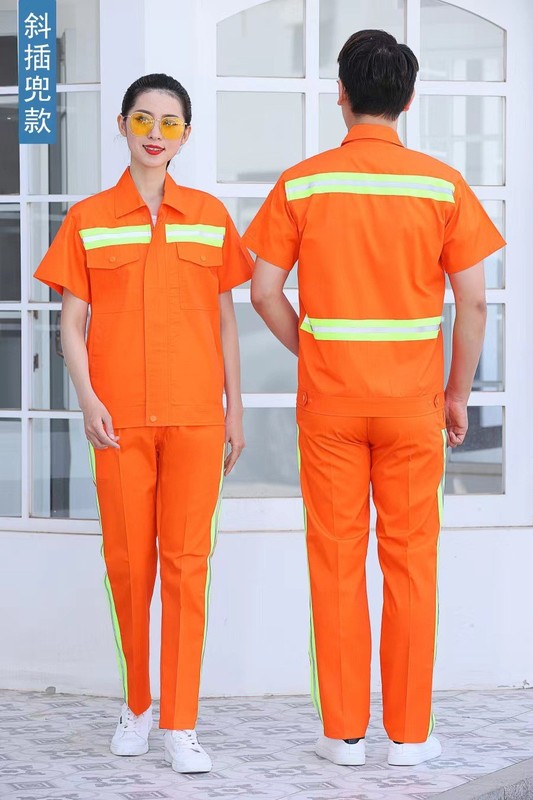 春と秋の反射工事服夏の環衛作業服セット工事現場の耐摩耗性工衣路政工事の薄い長袖|undefined