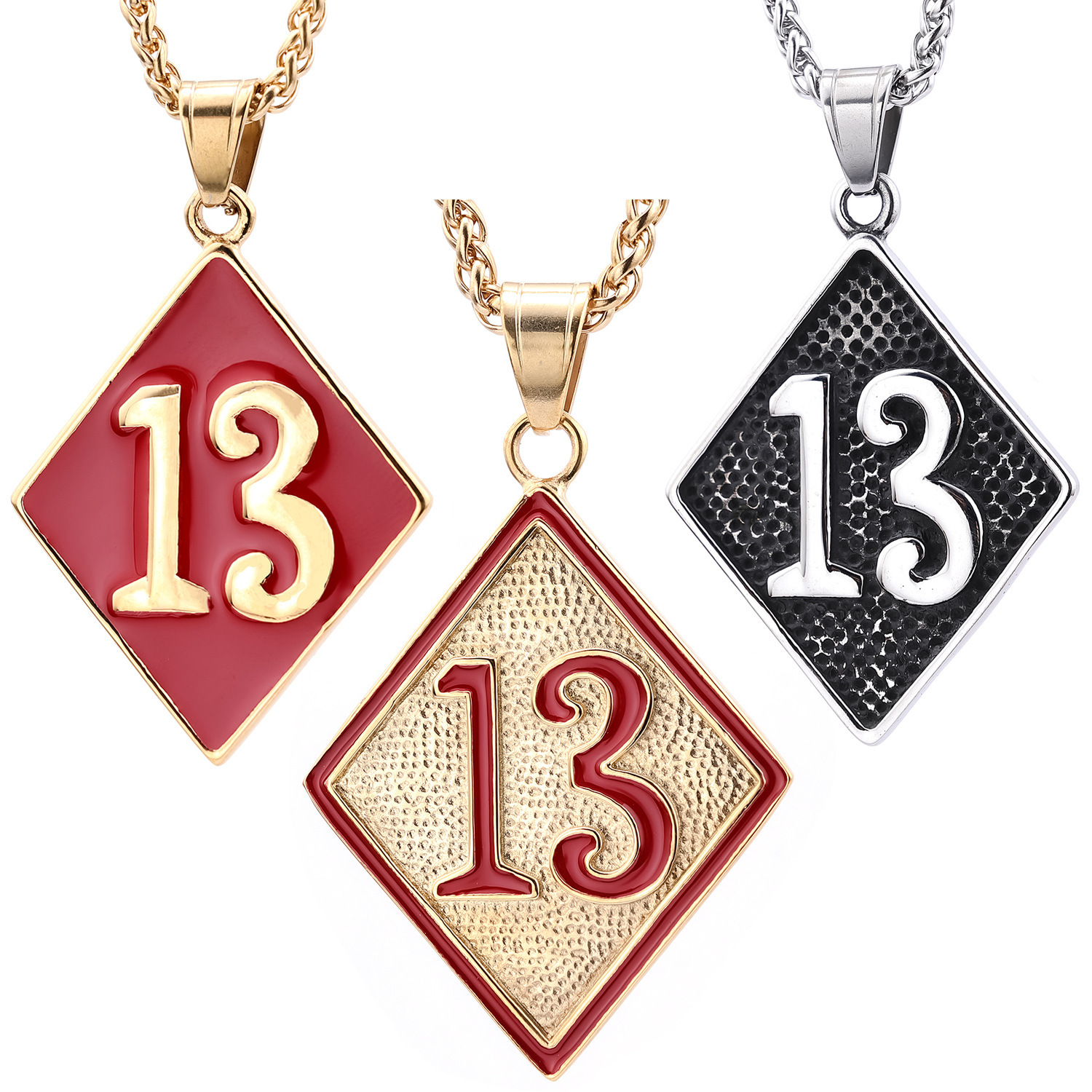 New cross-border product: 1%ER stainless steel pendant with letter symbol, European and American personalized engraving, vintage necklace accessory
