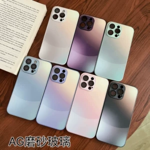 Apple, совместимый матовый стеклянный чехол для телефона, iPhone 15, объектив, защитный чехол, iphone, 17promax, градиент