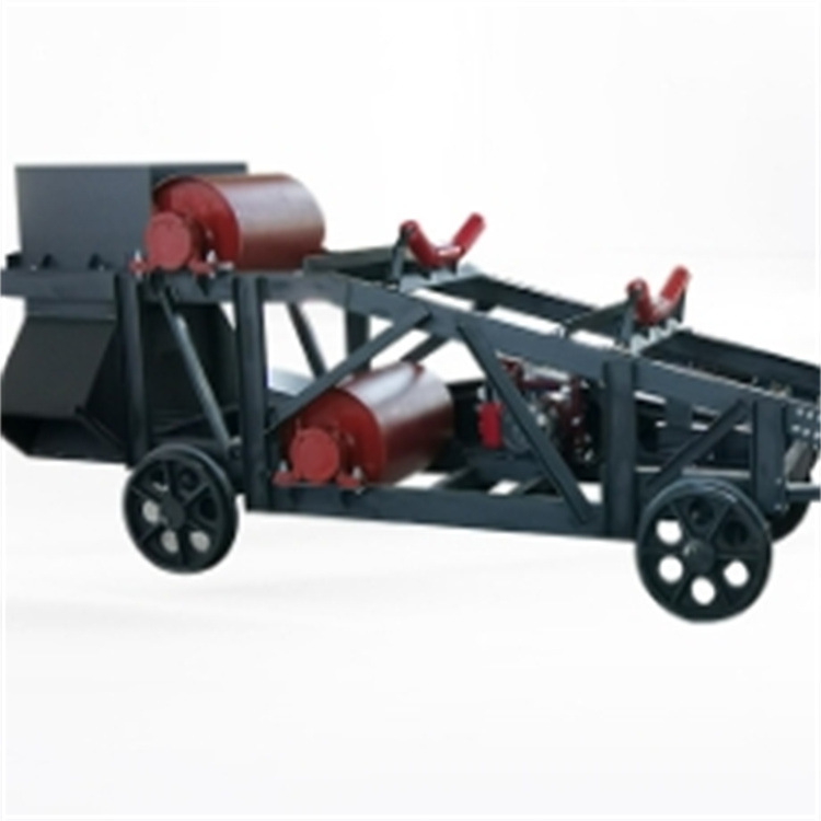 Camión de distribución de equipos de transportador de correa para descarga de carbón y descarga de carbón