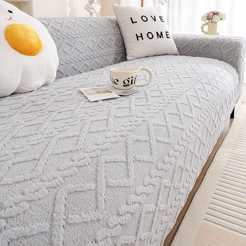 Couch de sofá de aire crema para una sola persona cubierta de cubierta completa cubierta de sofá de alta calidad en un solo color grueso cubierta de sofá elástica cubierta de sofá