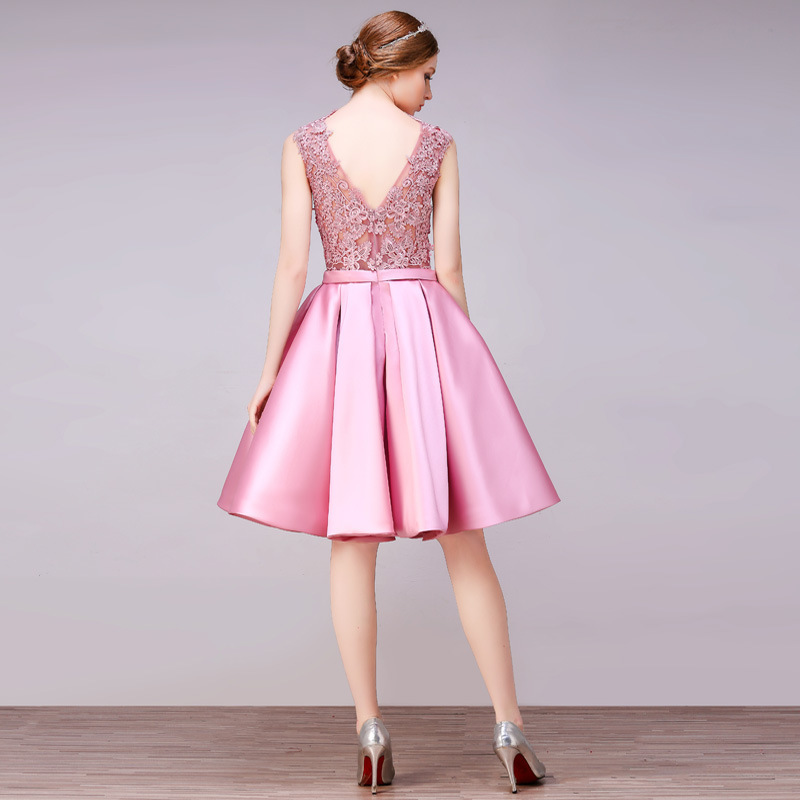 Vestidos de dama de honor estilo europeo 2026, nuevos vestidos cortos de verano ajustados para fiestas de boda, vestidos ajustados para reuniones anuales y cócteles.